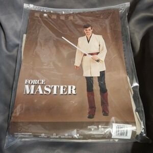 Force Master Mens Halloween Costume Robe and Belt Set Brown Medium NEW Hauntlook